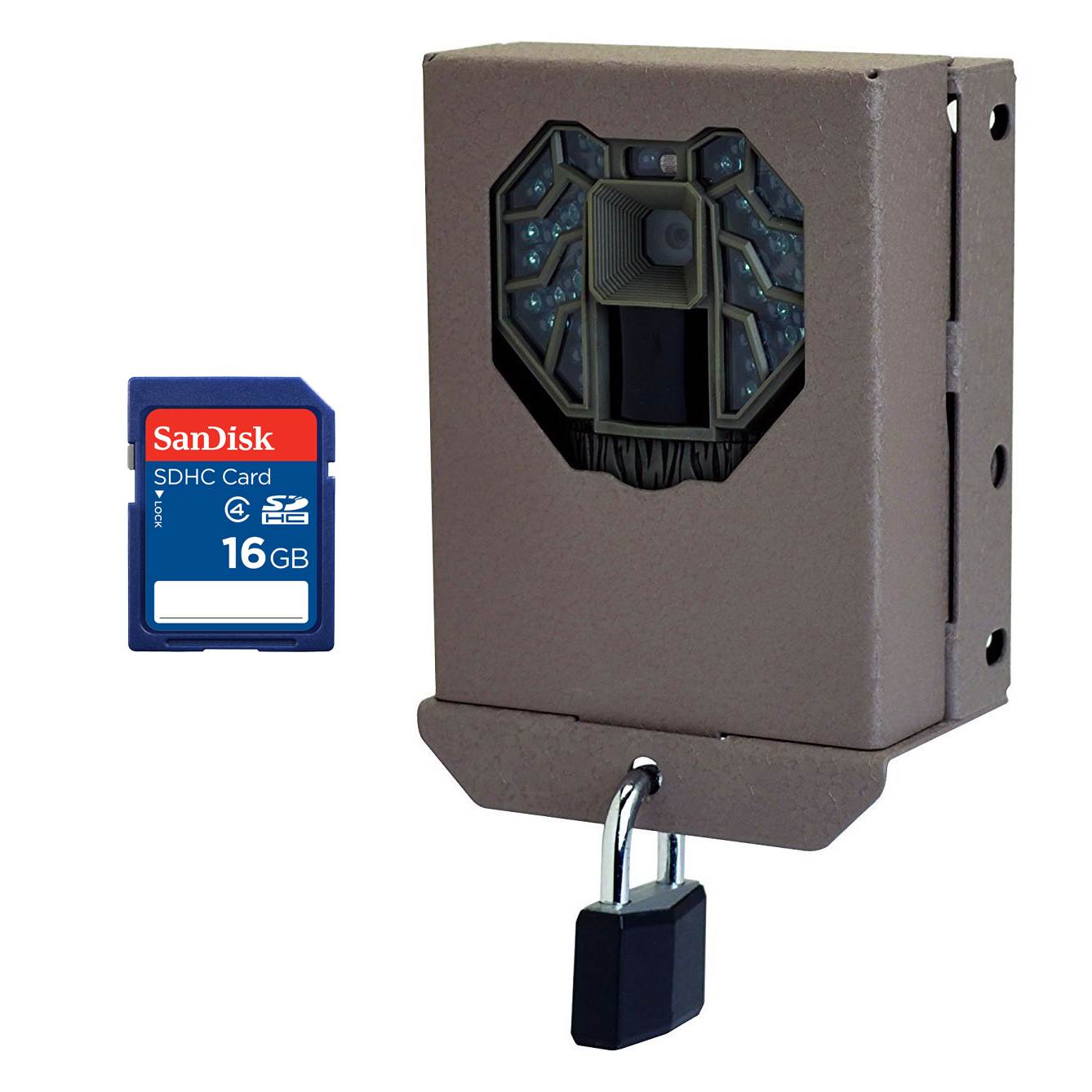 Stealth Cam Pro 14MP No Glo Infrared Game Trail Camera + Security Box + SD Card