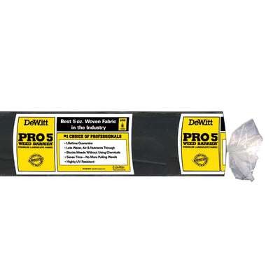 DeWitt P4 Pro 5 Commercial Landscape 5-Oz Weed Barrier Fabric, 4 x 250' (2 Pack)