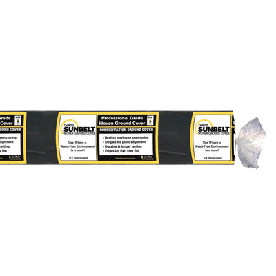 DeWitt Sunbelt 3' Wide Weed Barrier Landscape Fabric Ground Cover, 300' (4 Pack) - VMInnovations