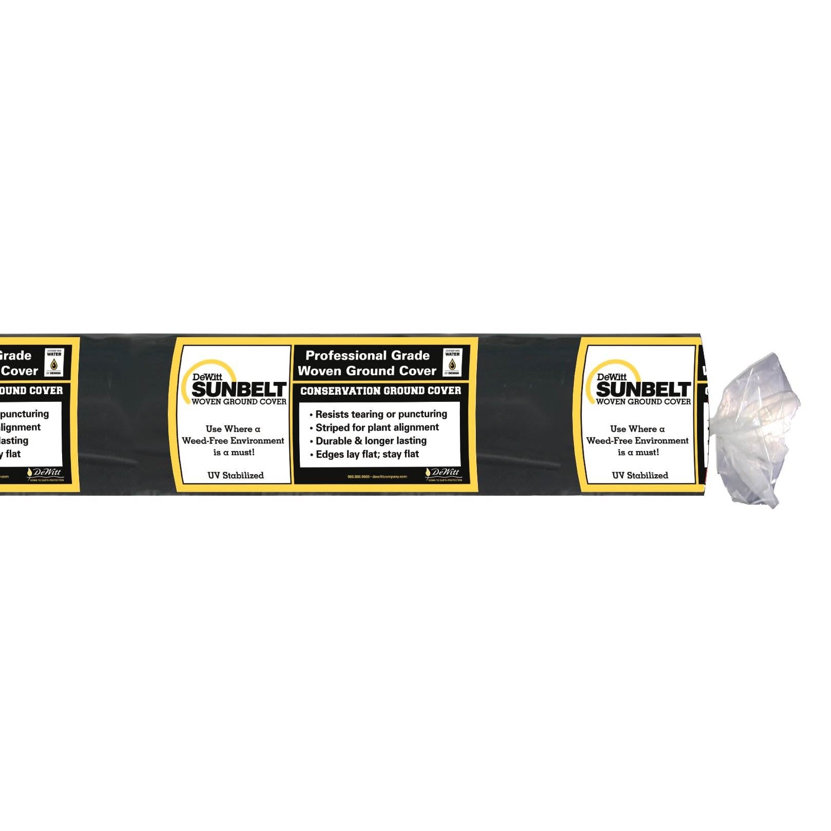 DeWitt Sunbelt 3' Wide Weed Barrier Landscape Fabric Ground Cover, 300' (3 Pack) - VMInnovations