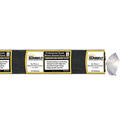 DeWitt Sunbelt 3' Wide Weed Barrier Landscape Fabric Ground Cover, 300' (3 Pack) - VMInnovations