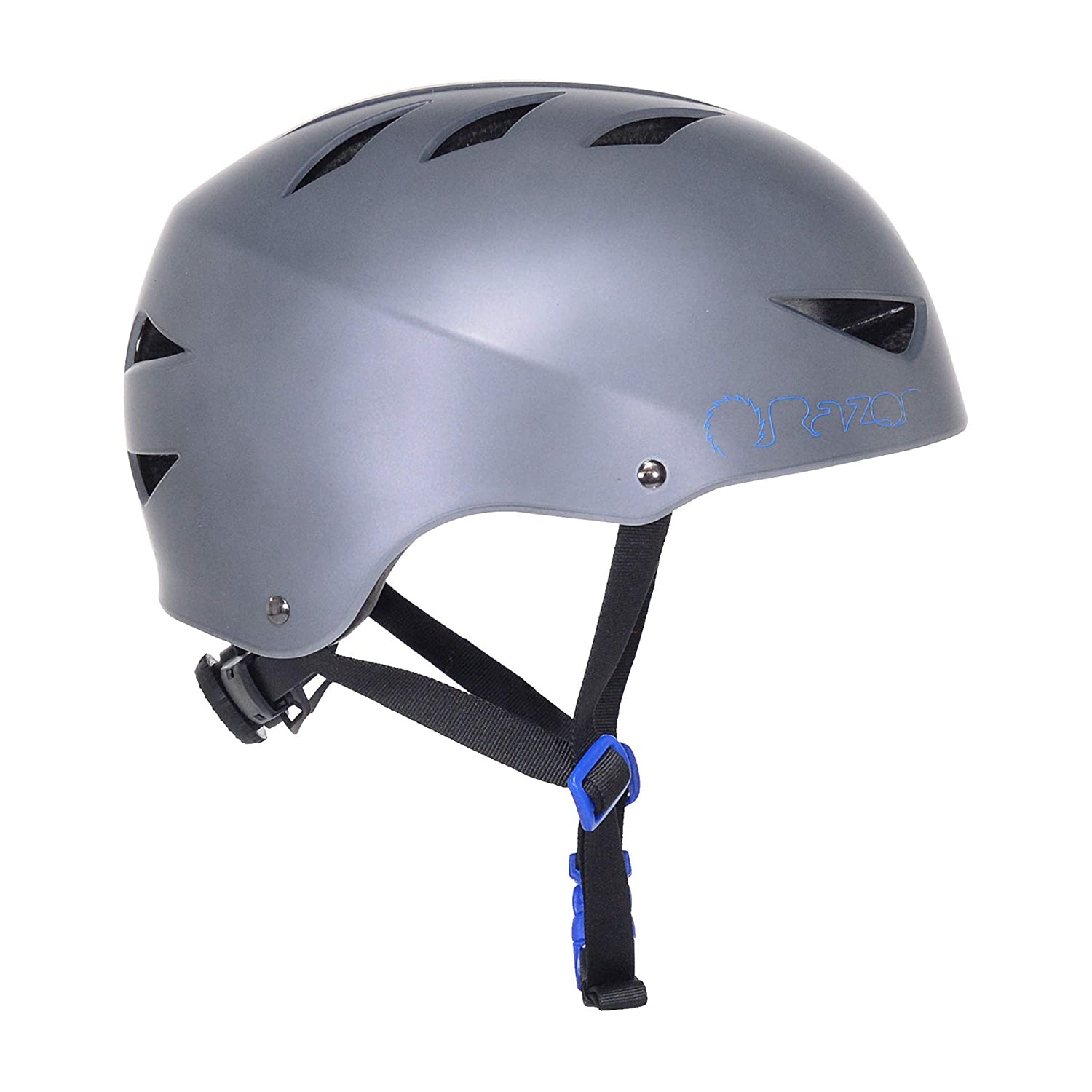 Razor 97860 V-12 Adult One Size Safety Bicycle Helmet, Satin Gray (Open Box)