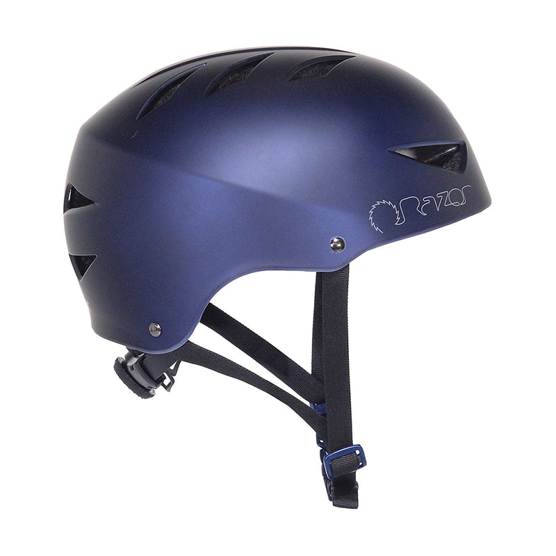 Razor 97862 V-12 Adult One Size Safety Bicycle Helmet, Satin Navy (Open Box)