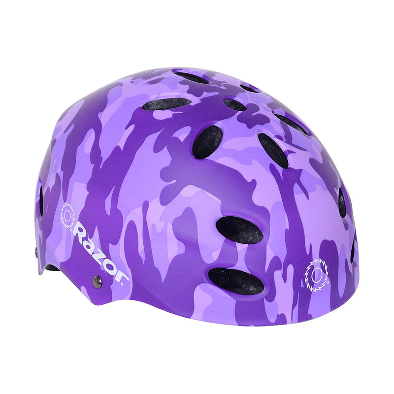 Razor 97868 V-17 Youth Safety Bicycle Helmet For Kids 8-14, Purple (Open Box)