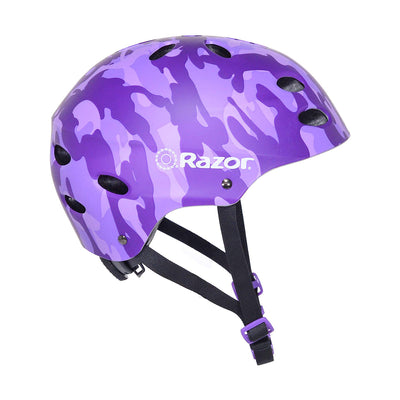 Razor 97868 V-17 Youth Safety Bicycle Helmet For Kids 8-14, Purple (Open Box)