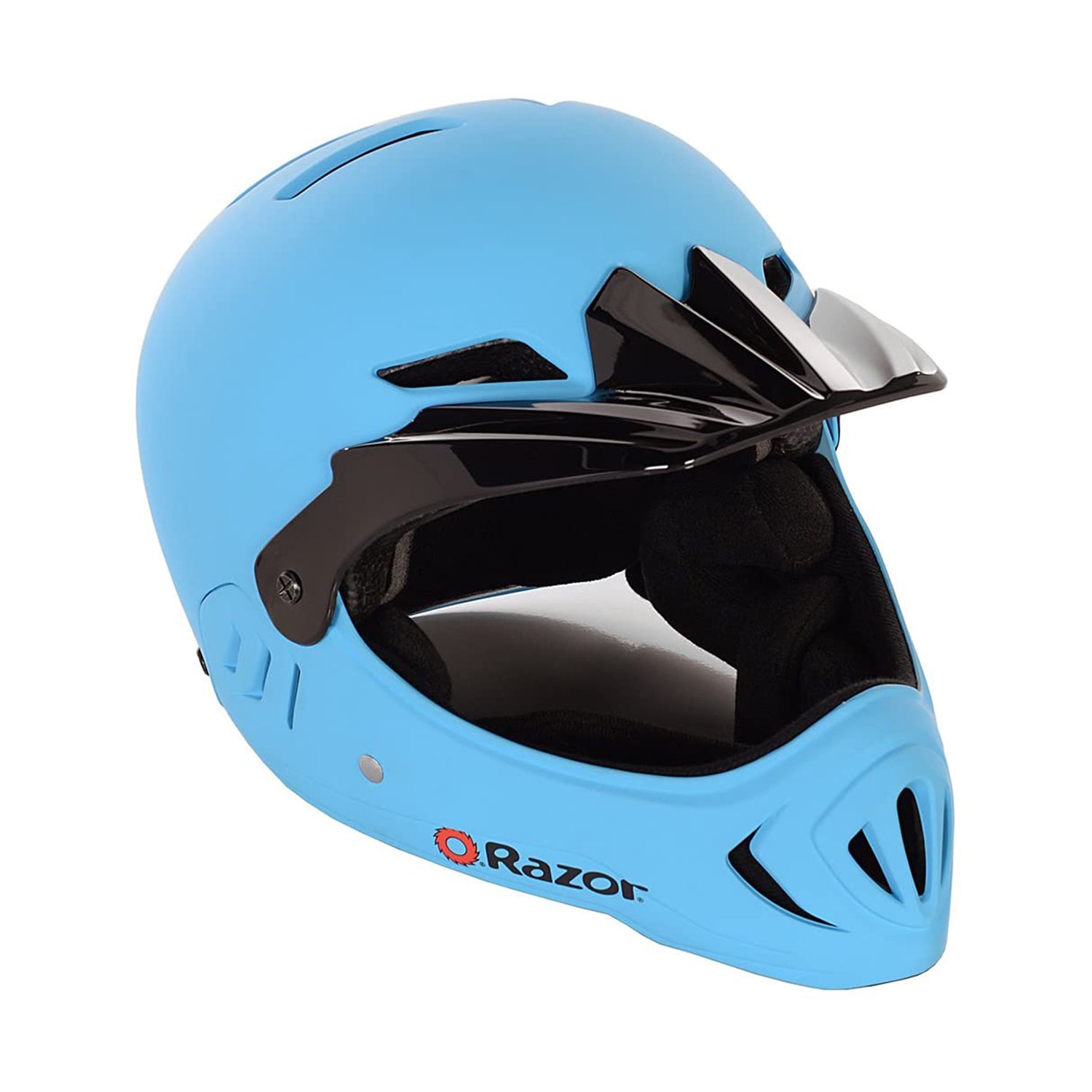 Razor Youth Child Full Face Riding Sport Scooter Safety Helmet, Matte Blue(Used) - VMInnovations
