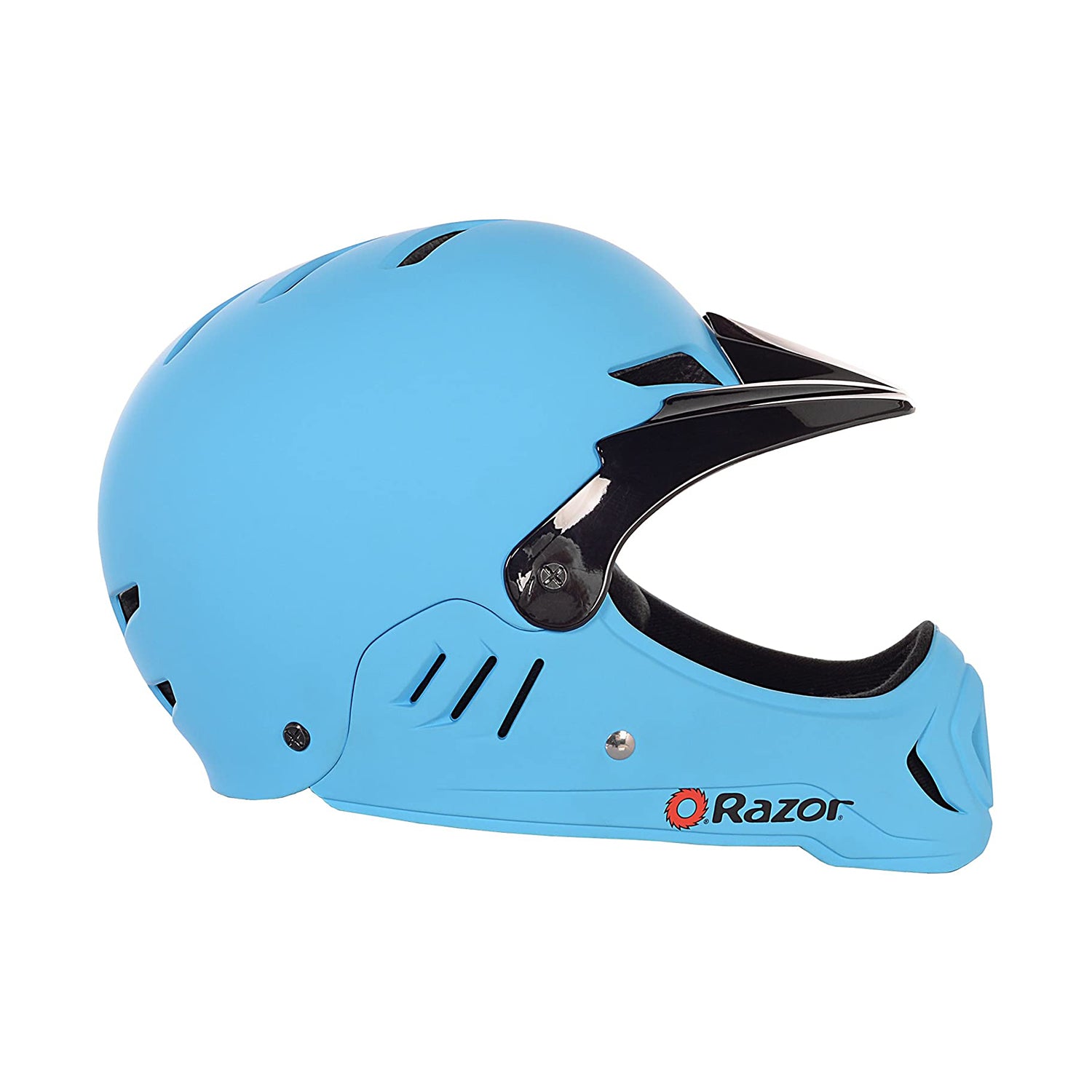 Razor Youth Child Full Face Riding Sport Scooter Safety Helmet, Matte Blue(Used) - VMInnovations