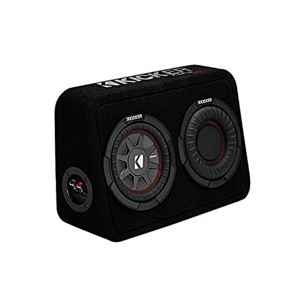 Kicker CompRT Thin Profile 6.75 Inch 2 Ohm Subwoofer Vented Enclosure Speaker