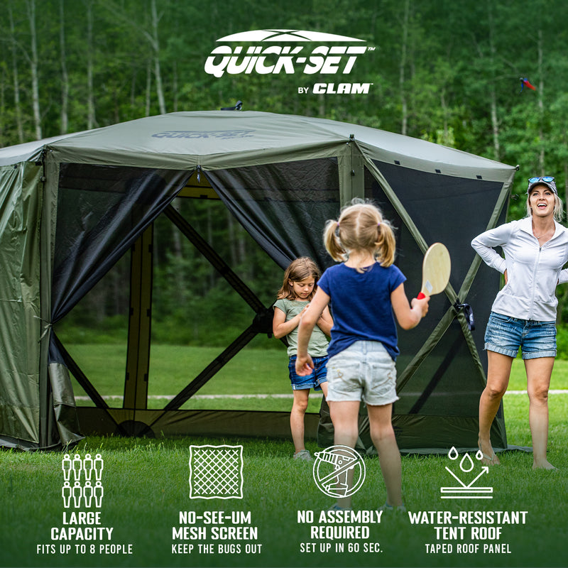 CLAM Quick-Set Escape Portable Outdoor Gazebo Canopy Shelter Screen (Open Box)