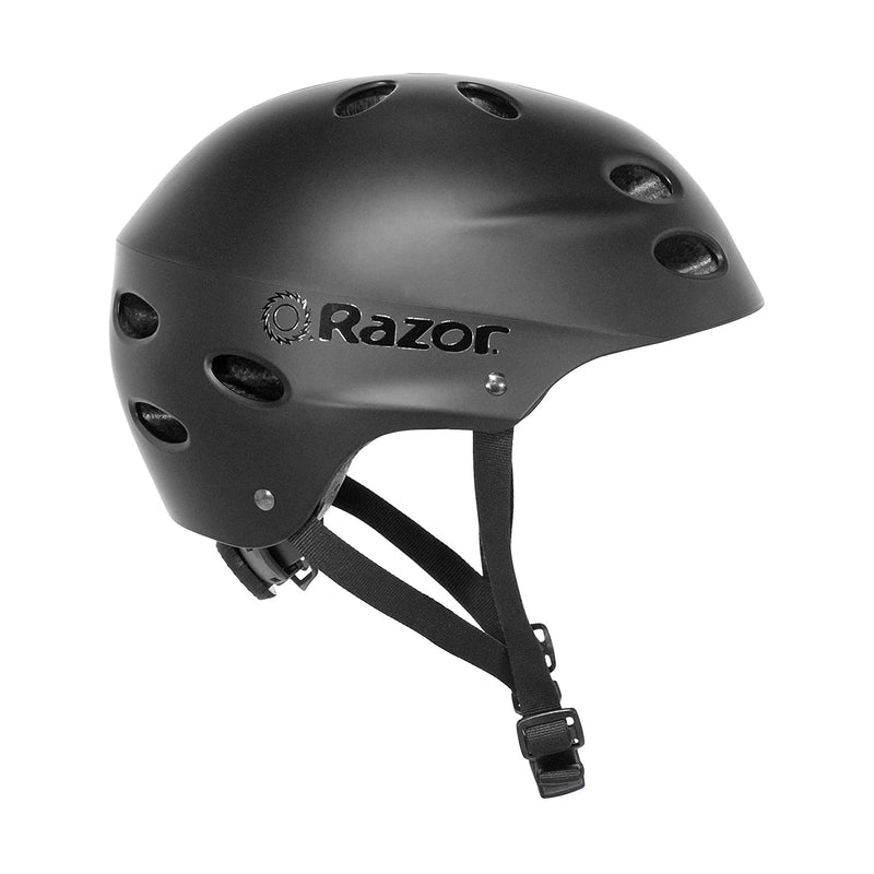 Razor V-17 Youth Safety Multi Sport Bicycle Helmet For Kids 8-14, Black (Used)