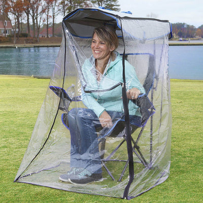 Kelsyus Premium Portable Folding Chair with Canopy and Weather Shield (Open Box)