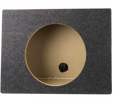 Q Power 10 Inch Single Truck Shallow Sealed Subwoofer Box Sub Enclosure (4 Pack)