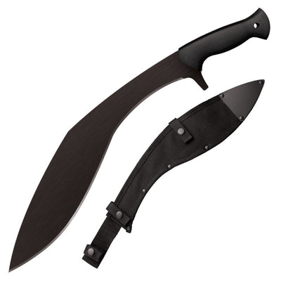 Cold Steel Black Royal Kukri Machete Blade Replica and Secure Sheath (Open Box)