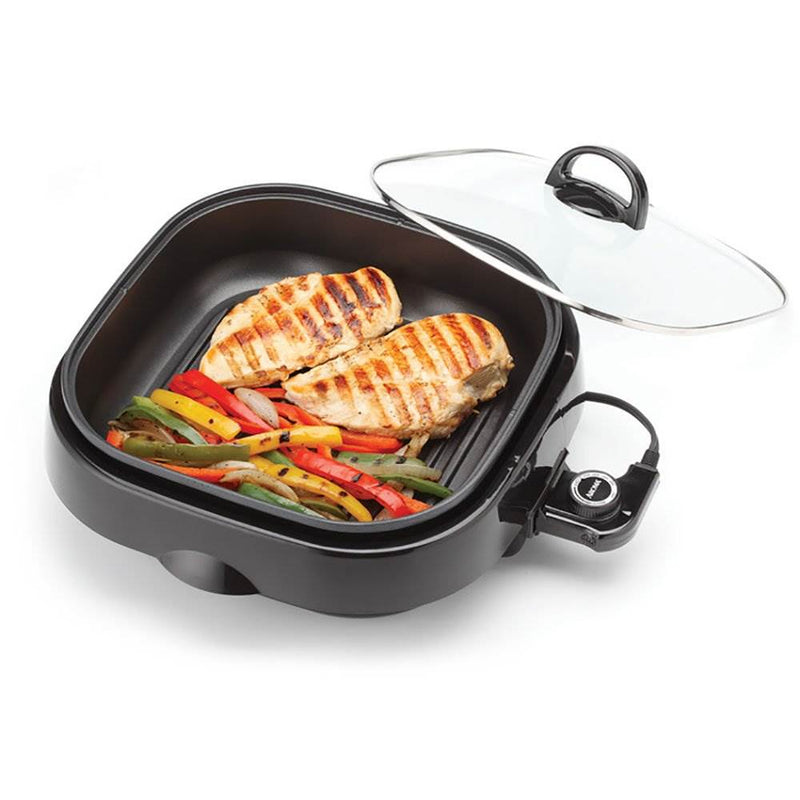 Aroma BPA Free Easy Clean Heavy Duty Nonstick 3 in 1 Grillet, Black (Open Box)
