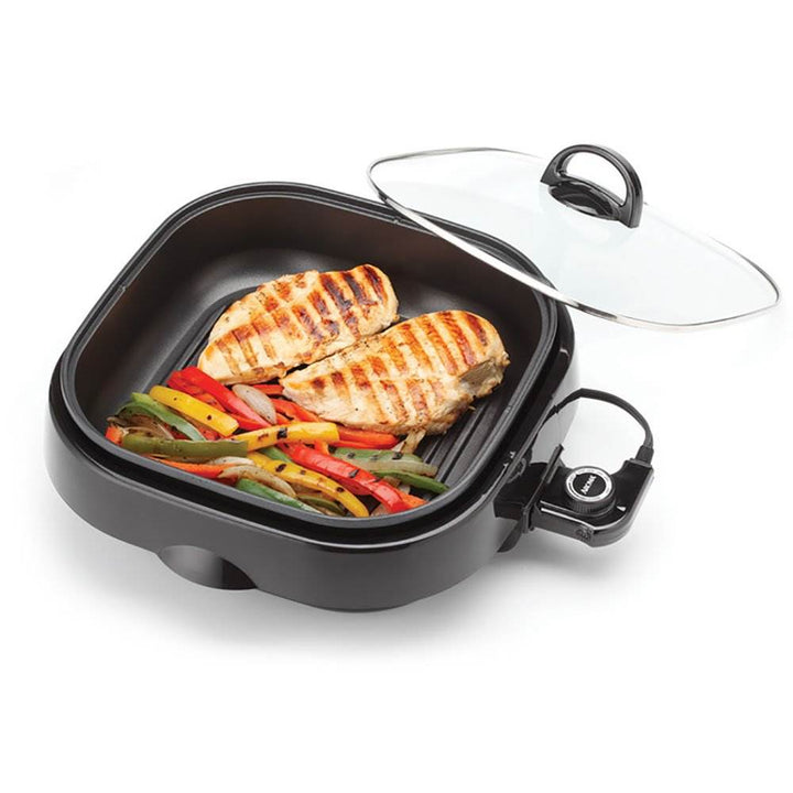 Aroma BPA Free Easy to Clean Heavy Duty Nonstick 3 in 1 Grillet, Black (Used)