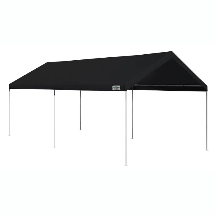 Caravan Canopy Domain 10 x 20 Foot Straight Leg Instant Canopy Tent Set, Black