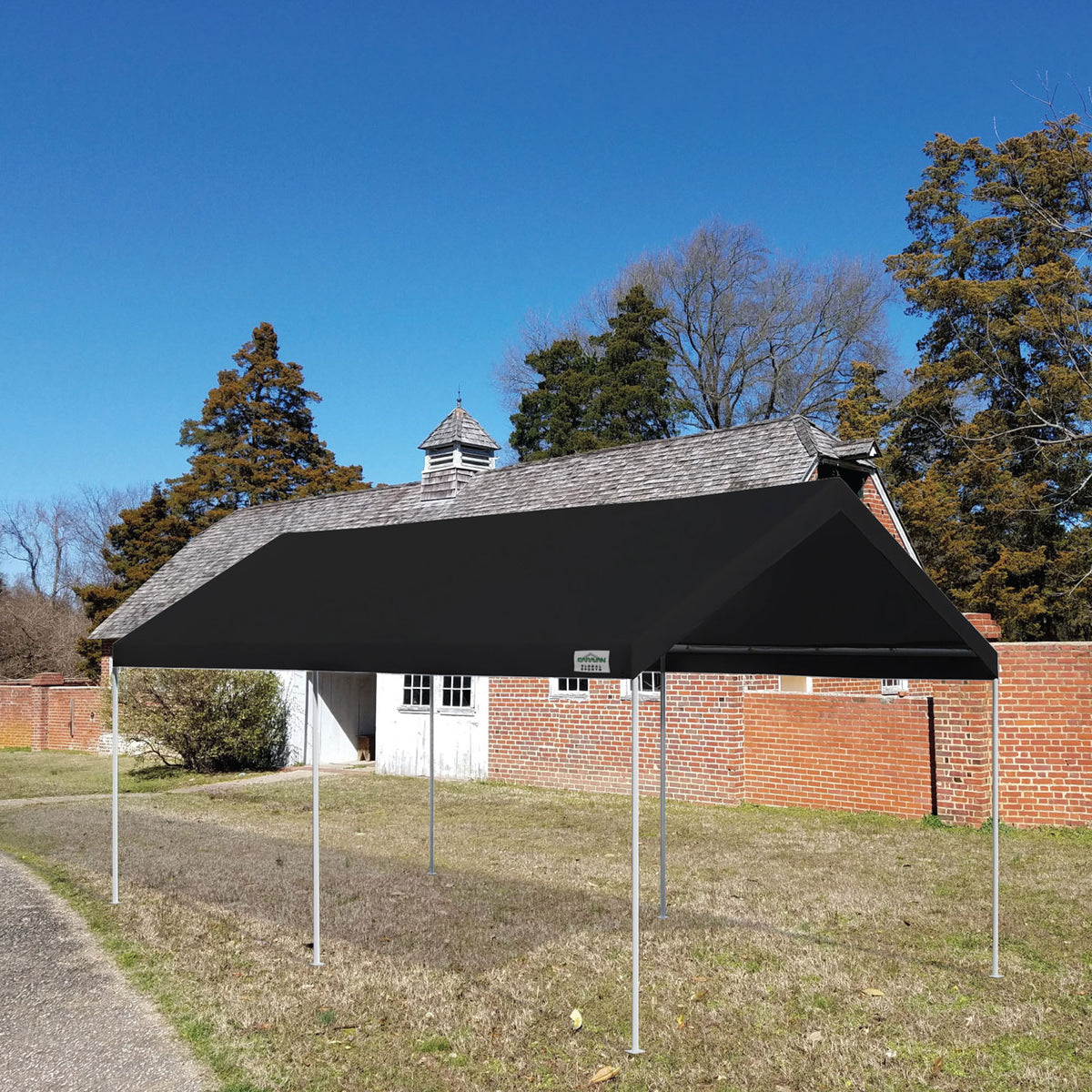 Caravan Canopy Domain 10 x 20 Foot Straight Leg Instant Canopy Tent Set, Black (Refurbished)