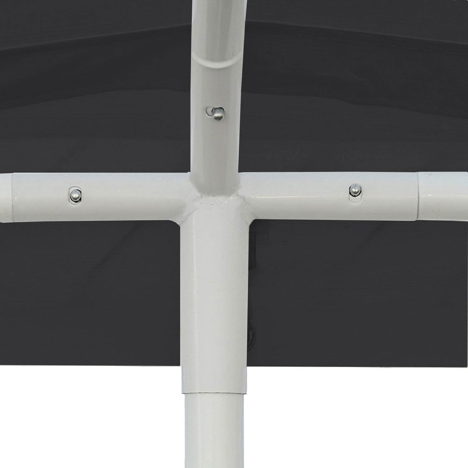Caravan Canopy Domain 10 x 20 Ft Carport Top and Sidewalls, Black w/ Anchor Set - VMInnovations
