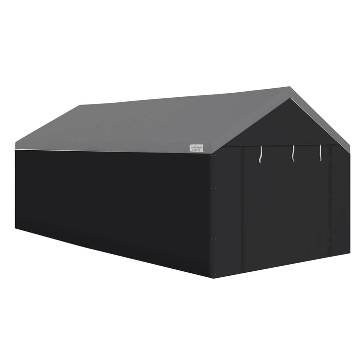 Caravan Canopy Domain 20x10 Foot Carport Tent Sidewalls, Black (Sidewalls Only) - VMInnovations