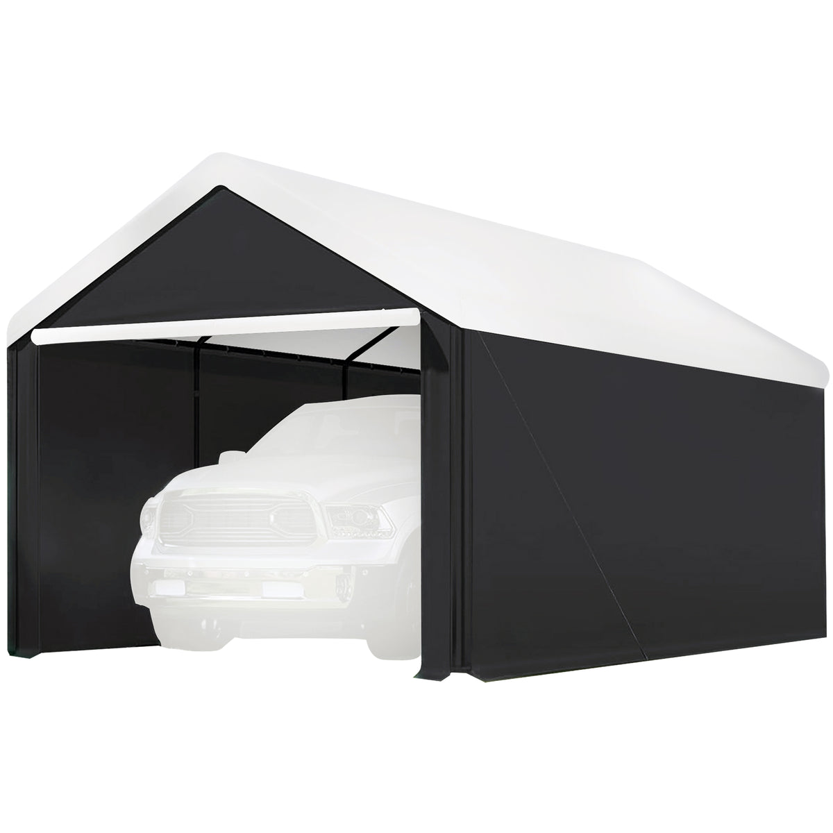 Caravan Canopy 20x10' Carport Tent Sidewalls, Black (Sidewalls Only)(Open Box)