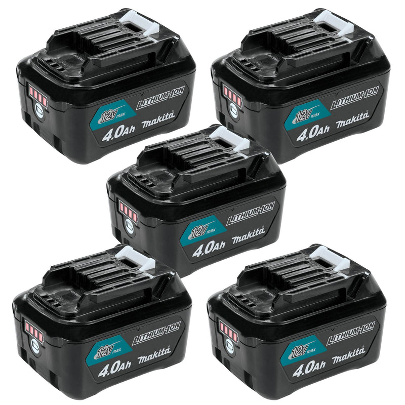 Makita BL1041B 12V Max CXT 4.0 Ah Compact Lith Ion Power Tool Battery (5 Pack)