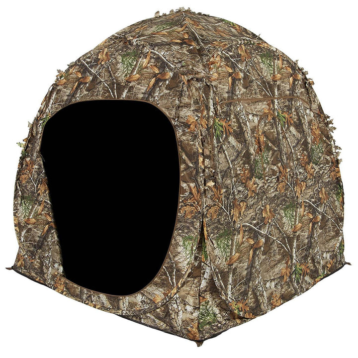 Ameristep 2 Person Shadow Durashell Plus Doghouse Ground Blind, Camouflage(Used)