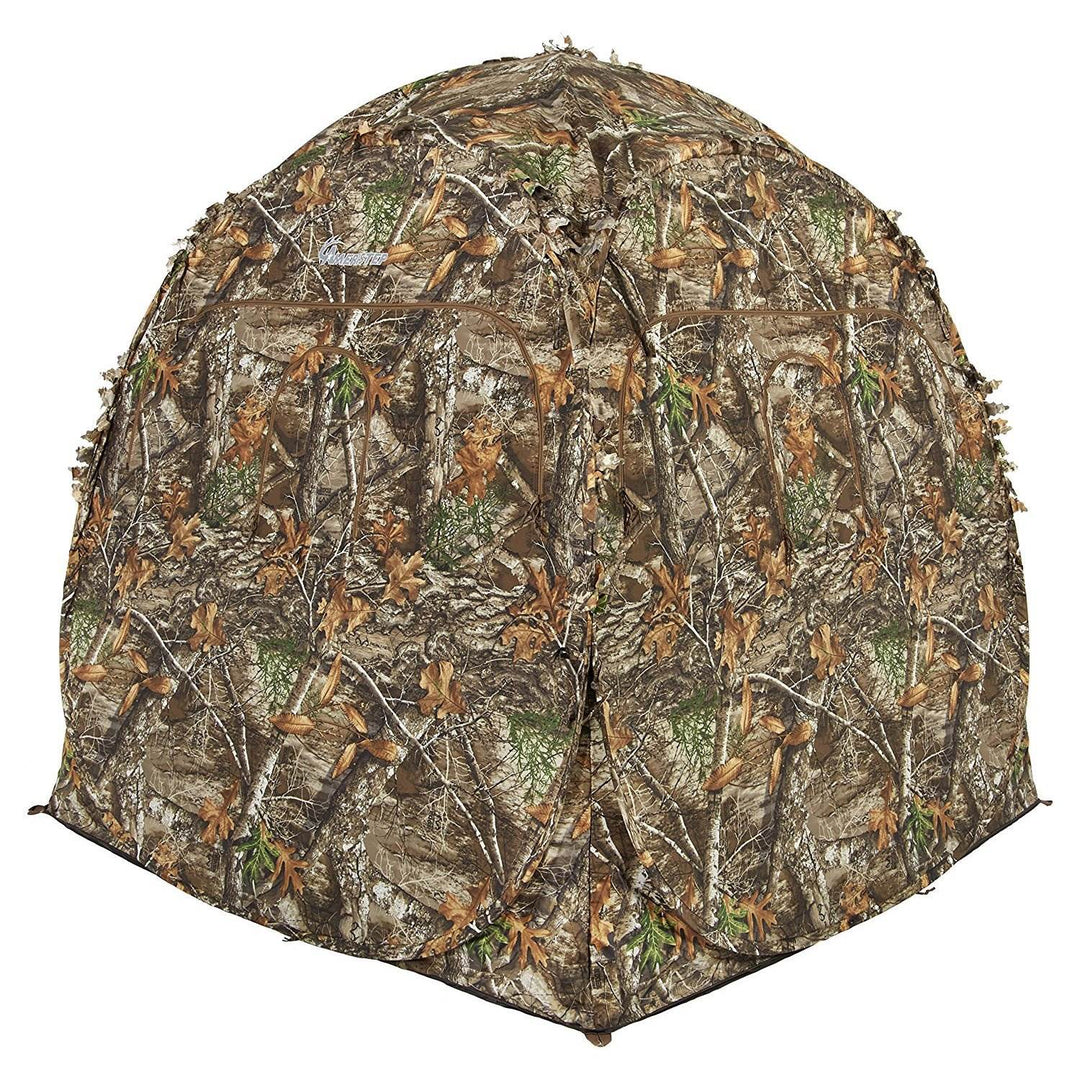 Ameristep 2 Person Shadow Durashell Plus Doghouse Ground Blind, Camouflage(Used)