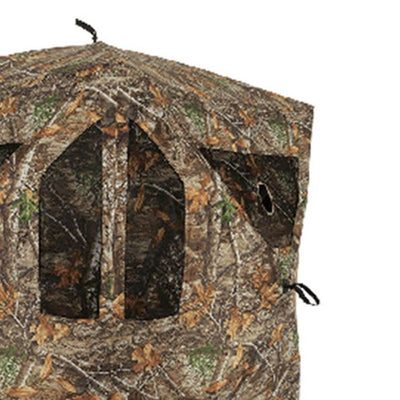 Ameristep Brickhouse 3 Person Hunting Hub Ground Blind, Realtree Edge (Used)