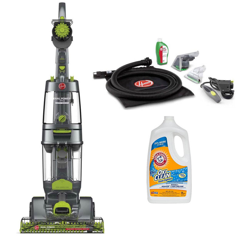 Hoover Dual Power Pro Deep Carpet Cleaner + Accessories & Carpet Washer Solution
