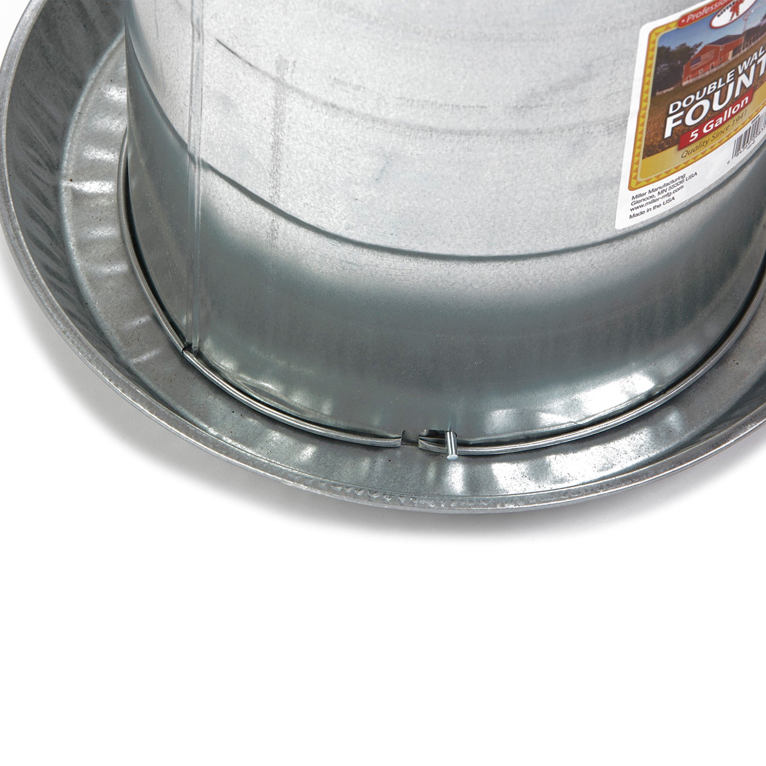 Miller Manufacturing 5 Gal Double Wall Metal Poultry Automatic Waterer, (4 Pack) - VMInnovations