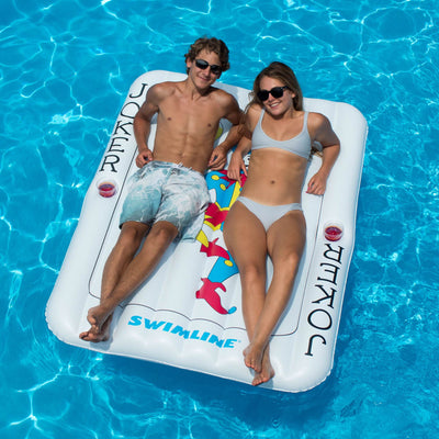 Swimline Casino Poker Card Game Inflatable Swimming Pool Island Float Raft