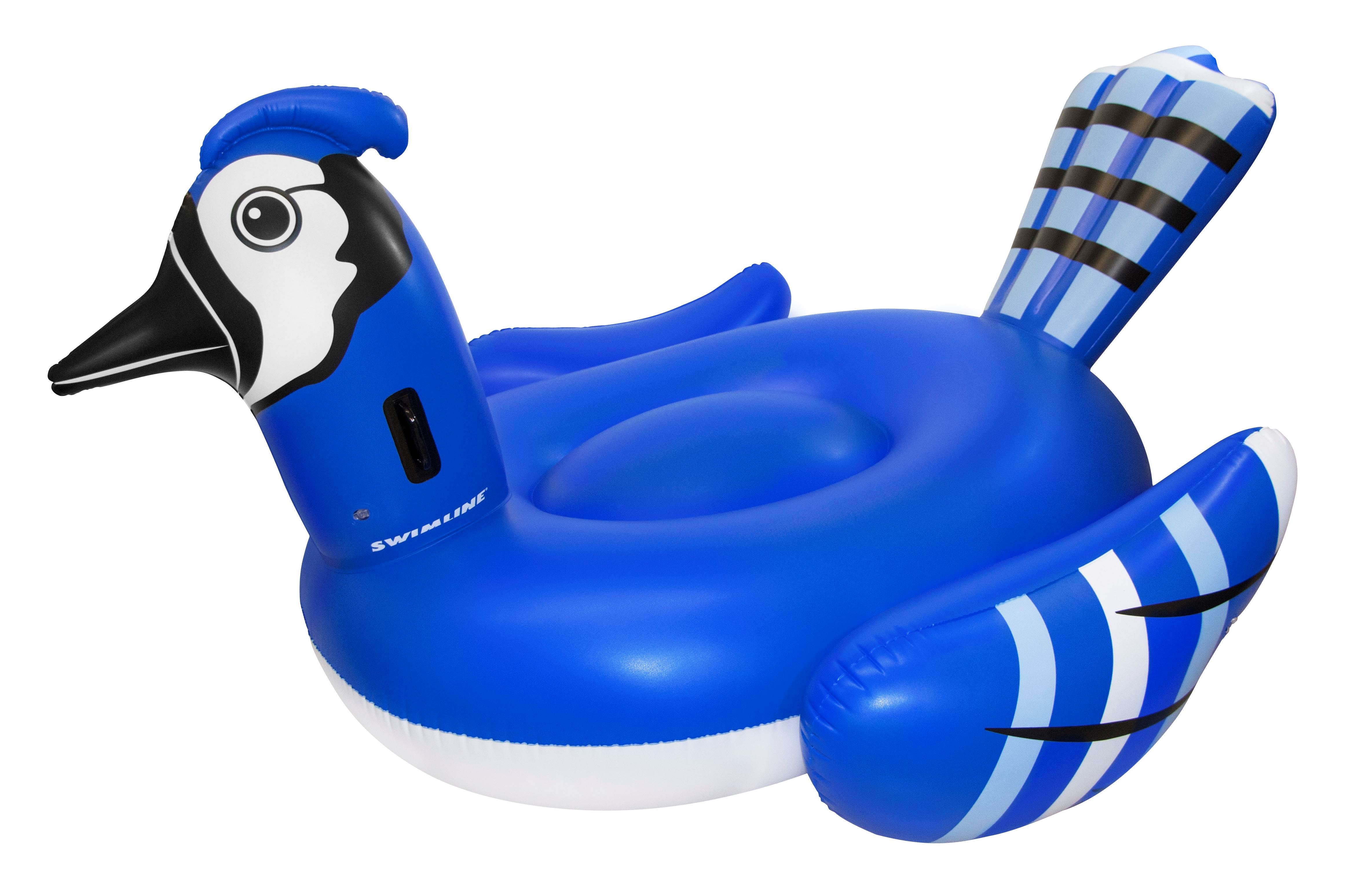 Swimline Giant Inflatable Flamingo, Swan, Jay, Owl Bird Pool Float Raft (4 pack)