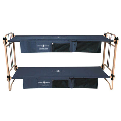 Disc-O-Bed Large Cam-O-Bunk Bunked Double Cot w/ Organizers, Navy Blue (Used)