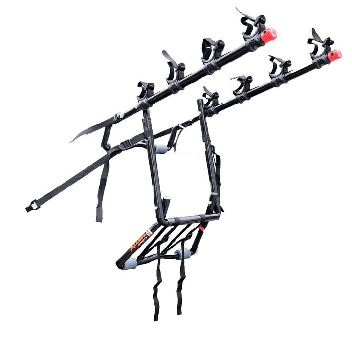Allen Sports 21" Over the Trunk Deluxe 4 Bike Rack w/ Tie Downs, Black(Open Box)