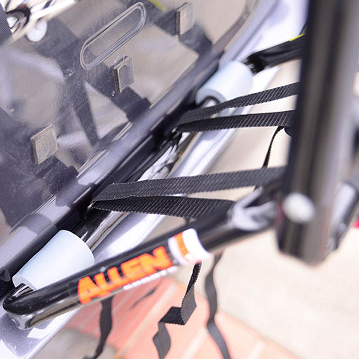 Allen Sports 21" Over the Trunk Deluxe 4 Bike Rack w/ Tie Downs, Black(Open Box)
