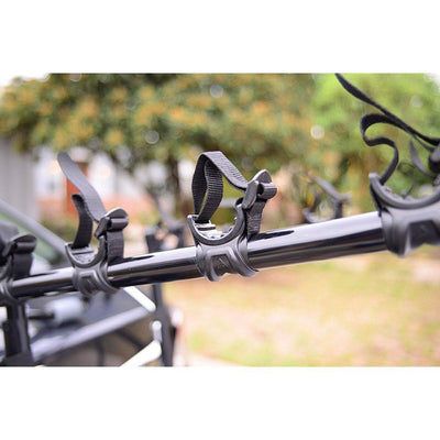 Allen Sports 21" Over the Trunk Deluxe 4 Bike Rack w/ Tie Downs, Black(Open Box) - VMInnovations