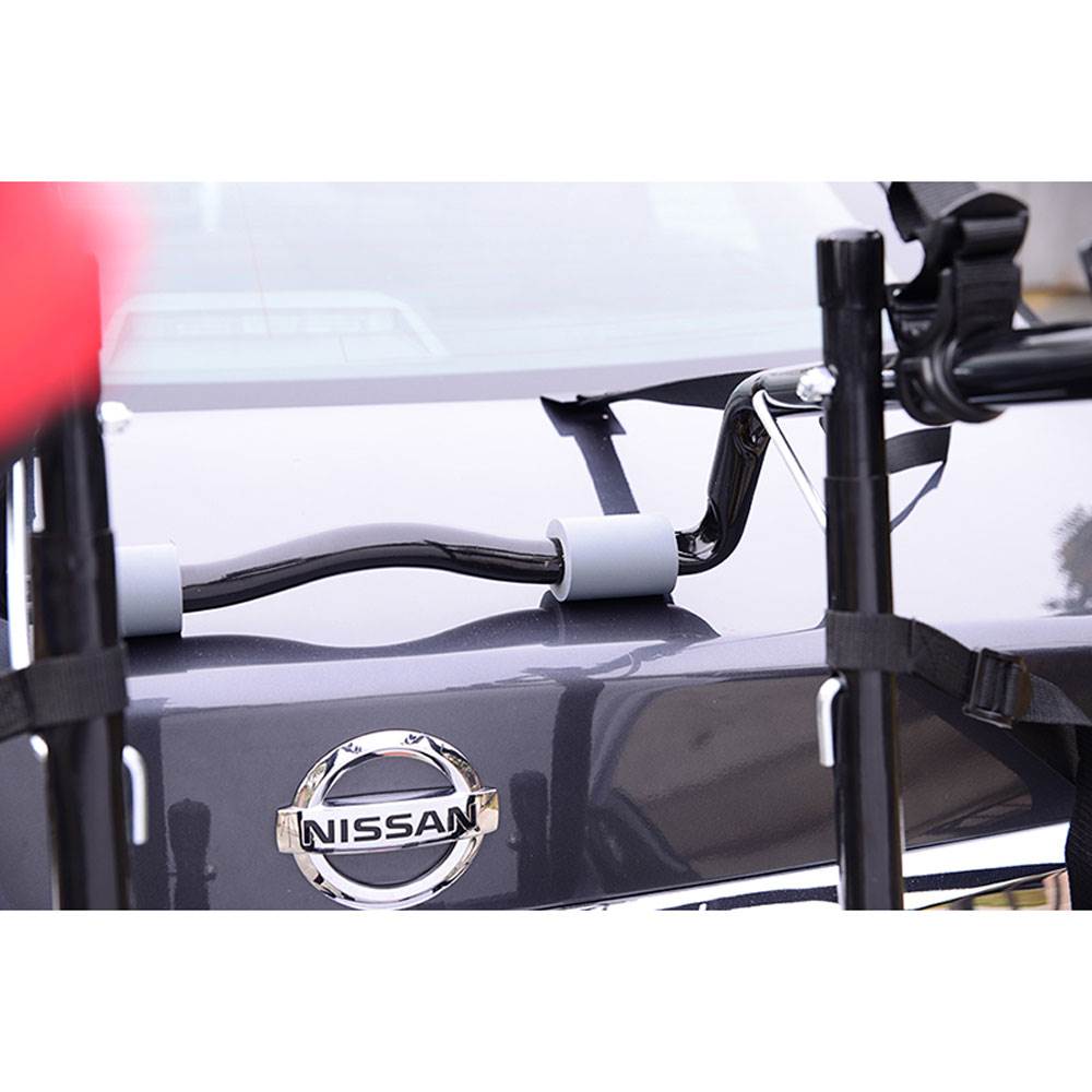 Allen Sports 21" Over the Trunk Deluxe 4 Bike Rack w/ Tie Downs, Black(Open Box)