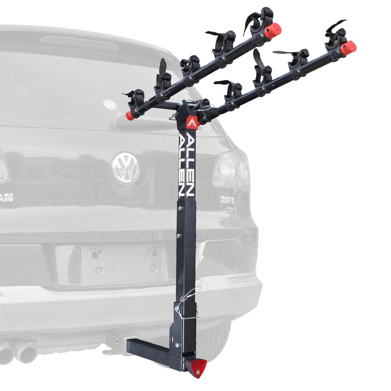 Allen Sports 2 Inch Lockable Hitch 5 Bike Rack with Folding Arms Black(Open Box)