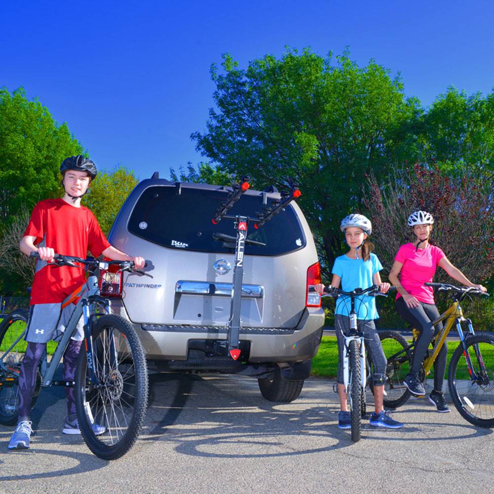 Allen Sports 2 Inch Lockable Hitch 5 Bike Rack with Folding Arms Black(Open Box)