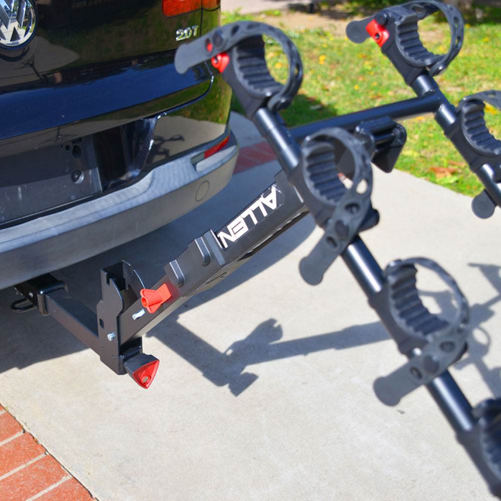 Allen Sports 2 Inch Lockable Hitch 5 Bike Rack with Folding Arms Black(Open Box)