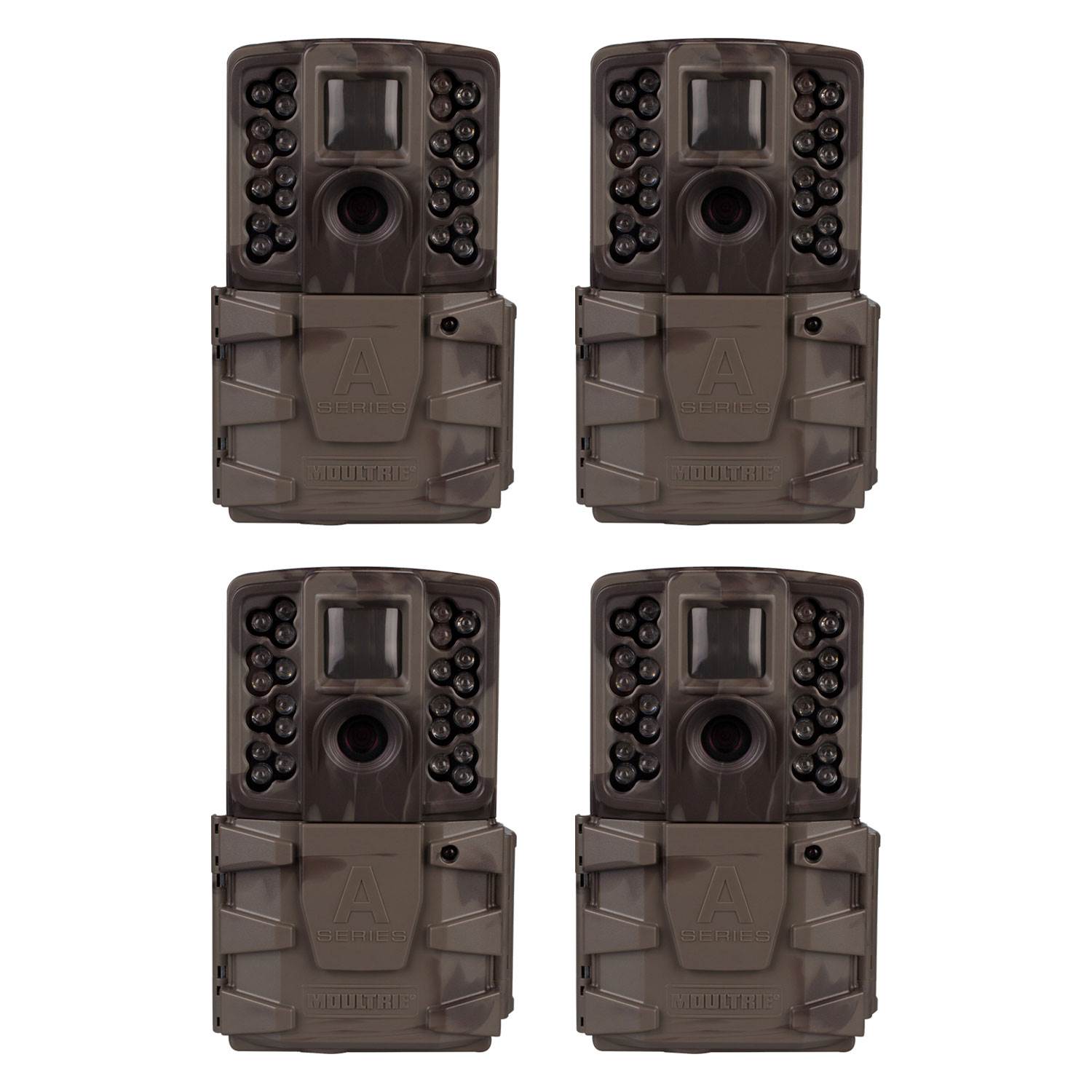 Moultrie A-40 Pro 14MP Low Glow Long Range Infrared Game Trail Camera (4 Pack)