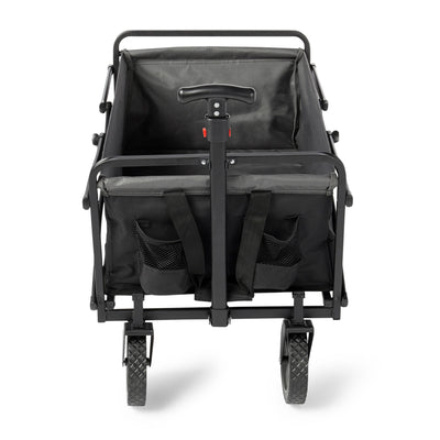 Seina Heavy Duty Compact 150 lb Capacity Outdoor Cart, Black/Gray (Open Box)