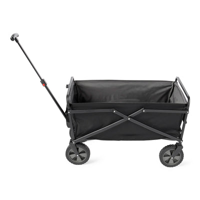 Seina 150lb Capacity Folding Collapsible Steel Utility Wagon Cart, Black/Grey - VMInnovations