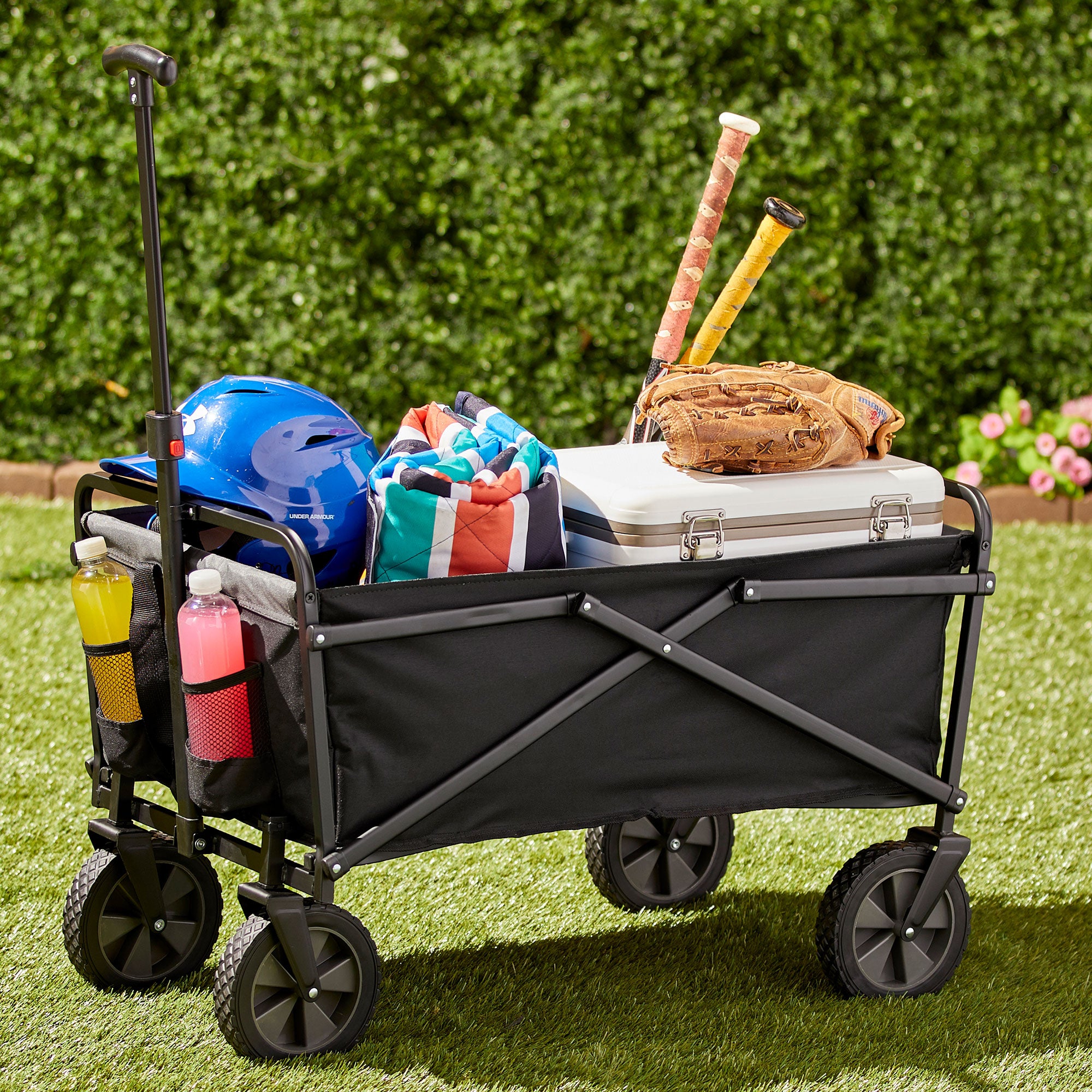 Seina Heavy Duty Compact 150 lb Capacity Outdoor Cart (Open Box) (2 Pack) - VMInnovations