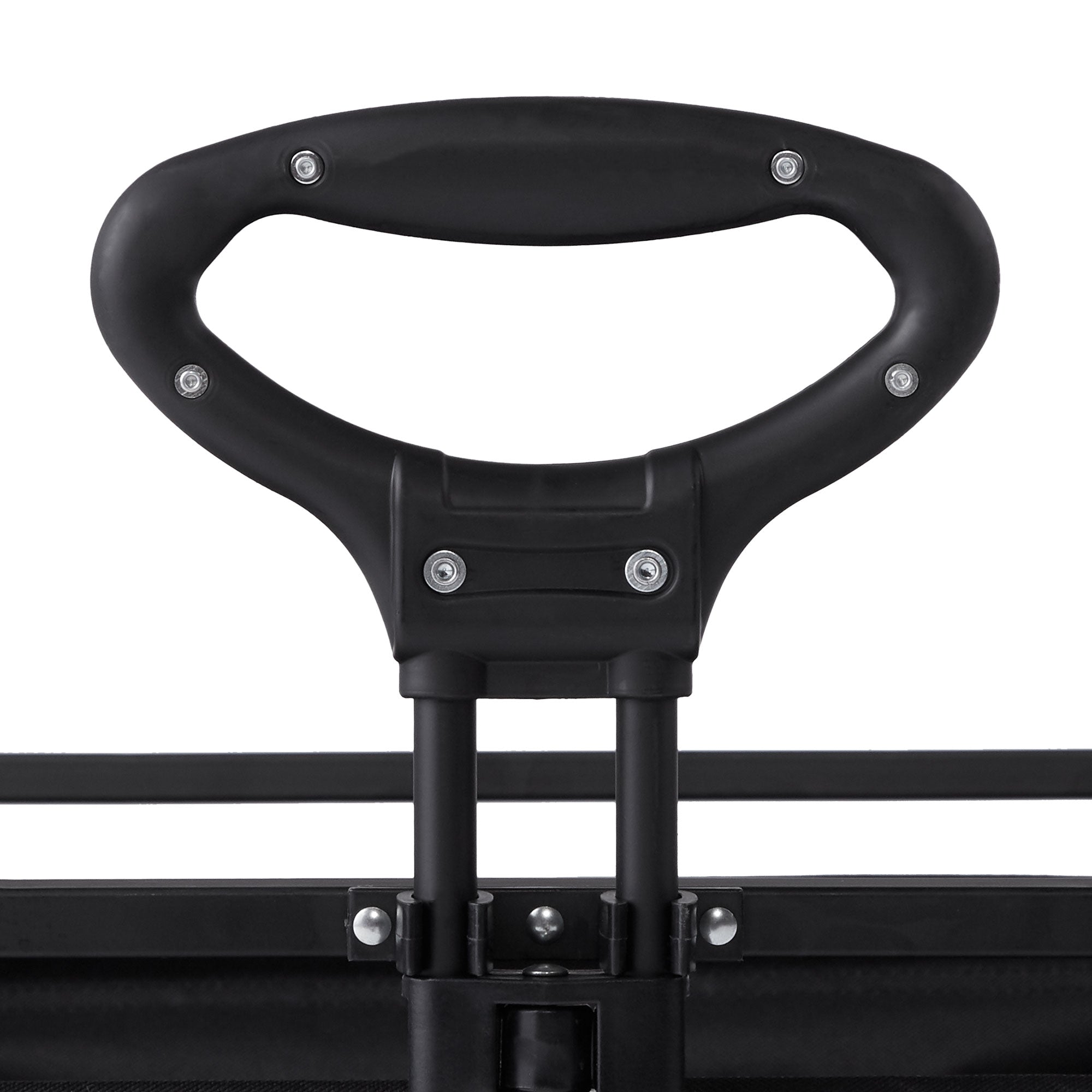 Seina Steel Frame Folding Beach Wagon Outdoor Cart, Black (Open Box) (2 Pack) - VMInnovations