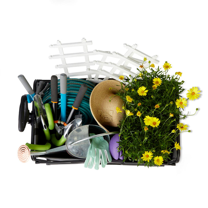 Seina Collapsible Steel Frame Folding Utility Beach Wagon Cart, Gray (Open Box) - VMInnovations