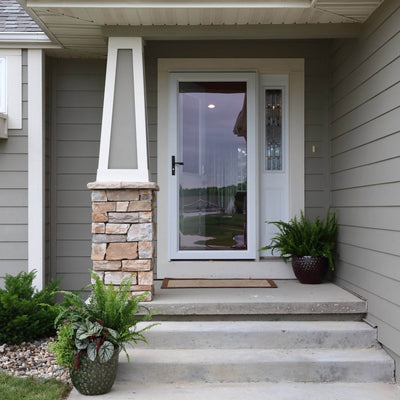 Larson Envision Series Fullview Low E Left Hinged 36" Aluminum Storm Door, White