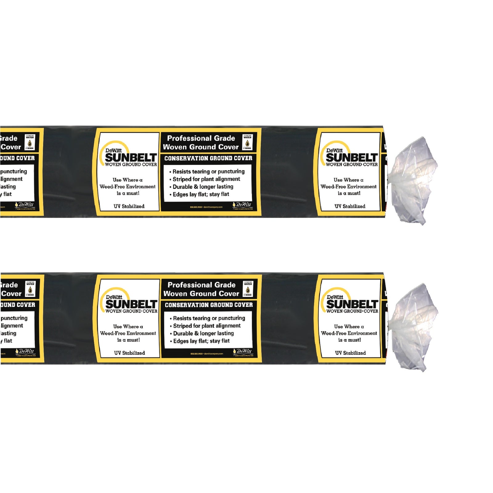 DeWitt Sunbelt 6x300ft Weed Barrier w/ DeWitt Sunbelt 4x300ft Weed Barrier - VMInnovations