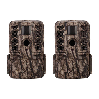 Moultrie M-50 20MP Low Glow Long Range IR Game Trail Camera, White Bark (2 Pack)