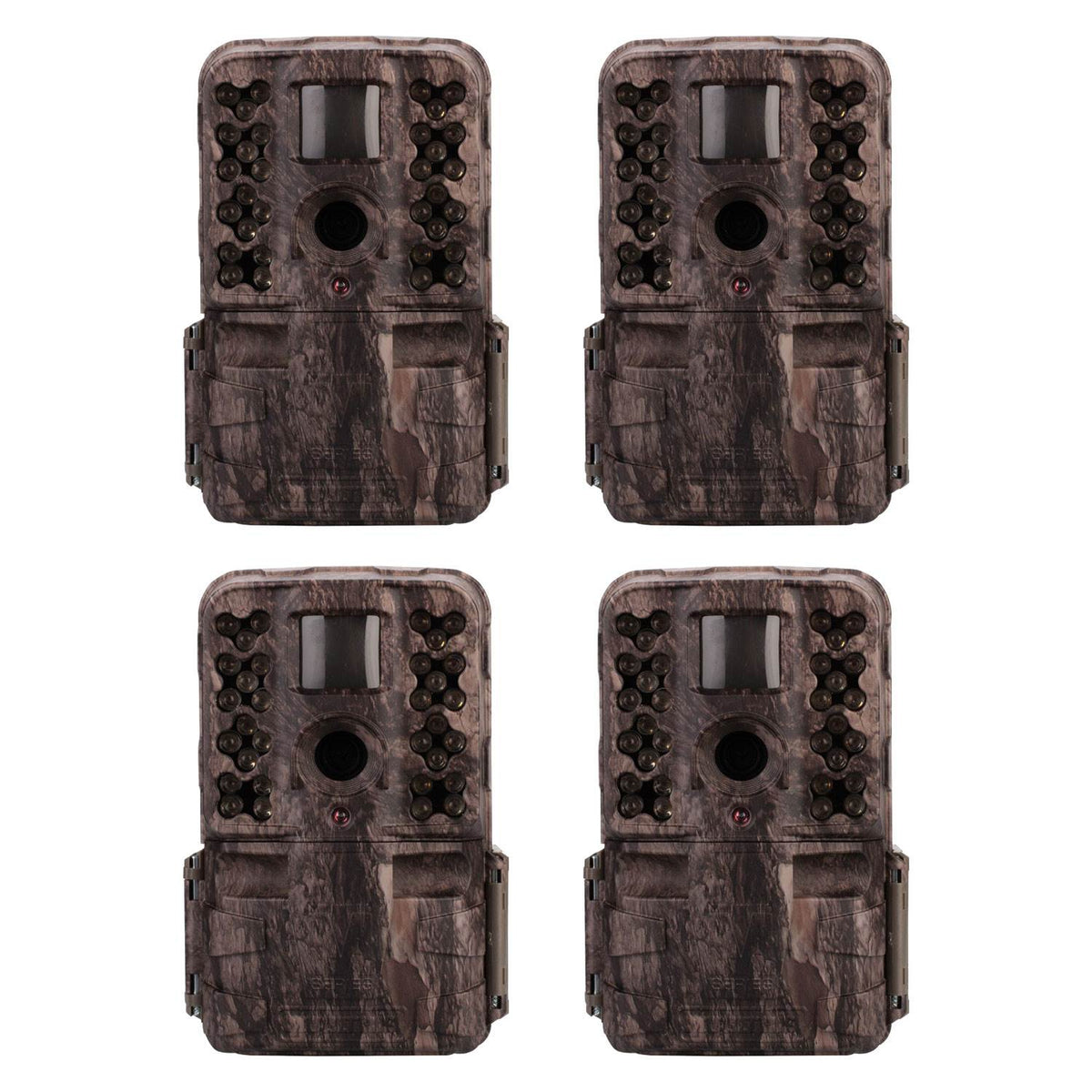 Moultrie M-50i 20MP No Glow Invisible IR Game Trail Camera, Pine Bark (4 Pack)